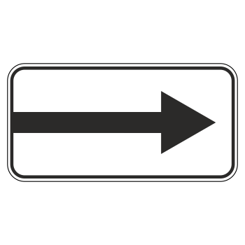 Дорожный знак 8.3.1 «Направления действия» (металл 0,8 мм, II типоразмер: 350х700 мм, С/О пленка: тип Б высокоинтенсивная)