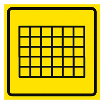 Тактильная пиктограмма «Табло», ДС60 (пластик 2 мм, 200х200 мм)